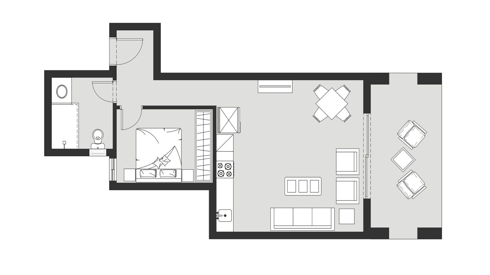 2.One Bedroom