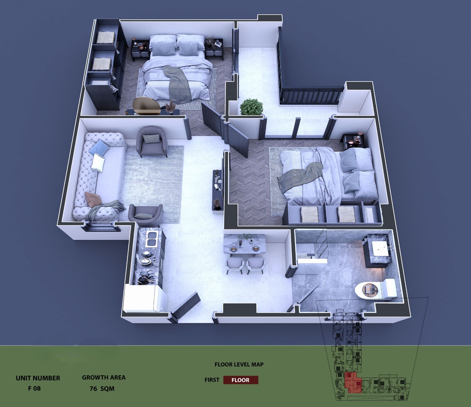 Almaza Suites trilocale (5)