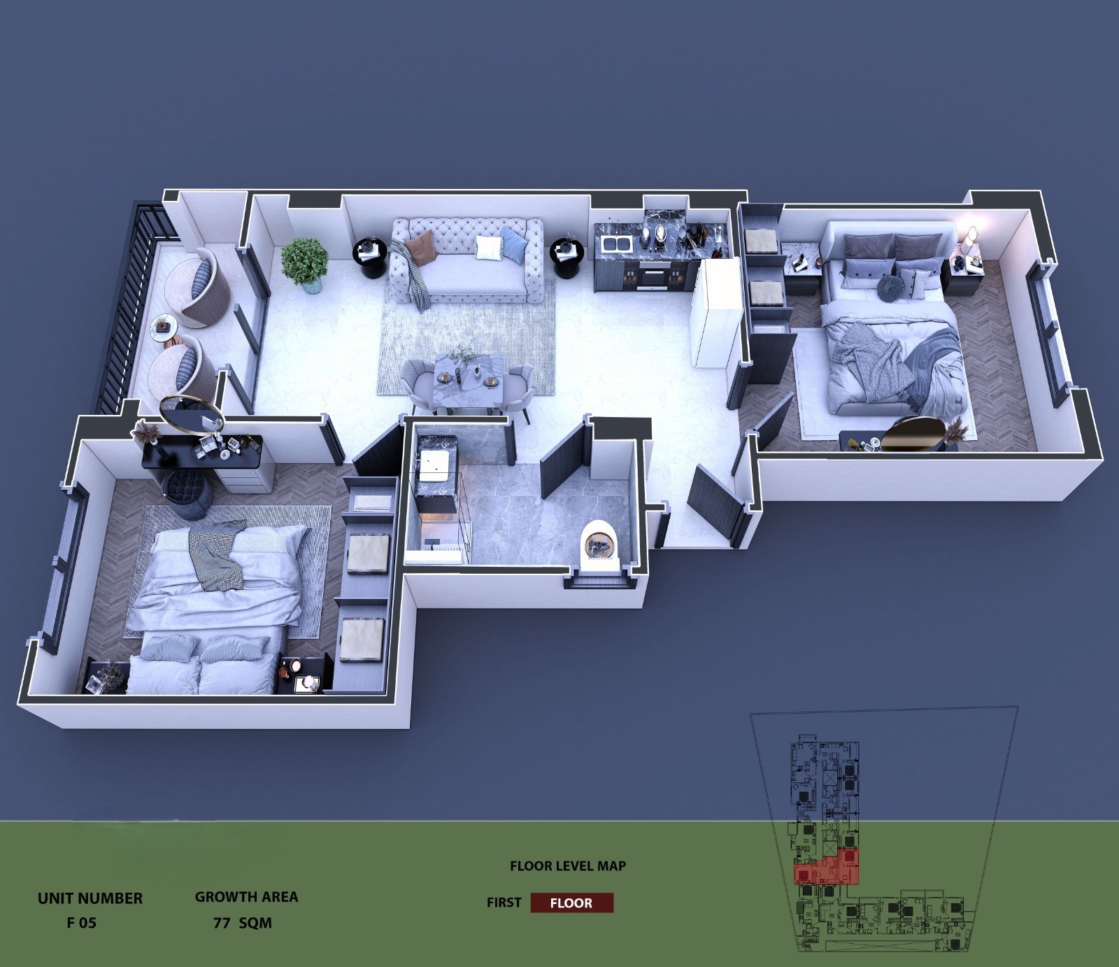 Almaza Suites trilocale (8)